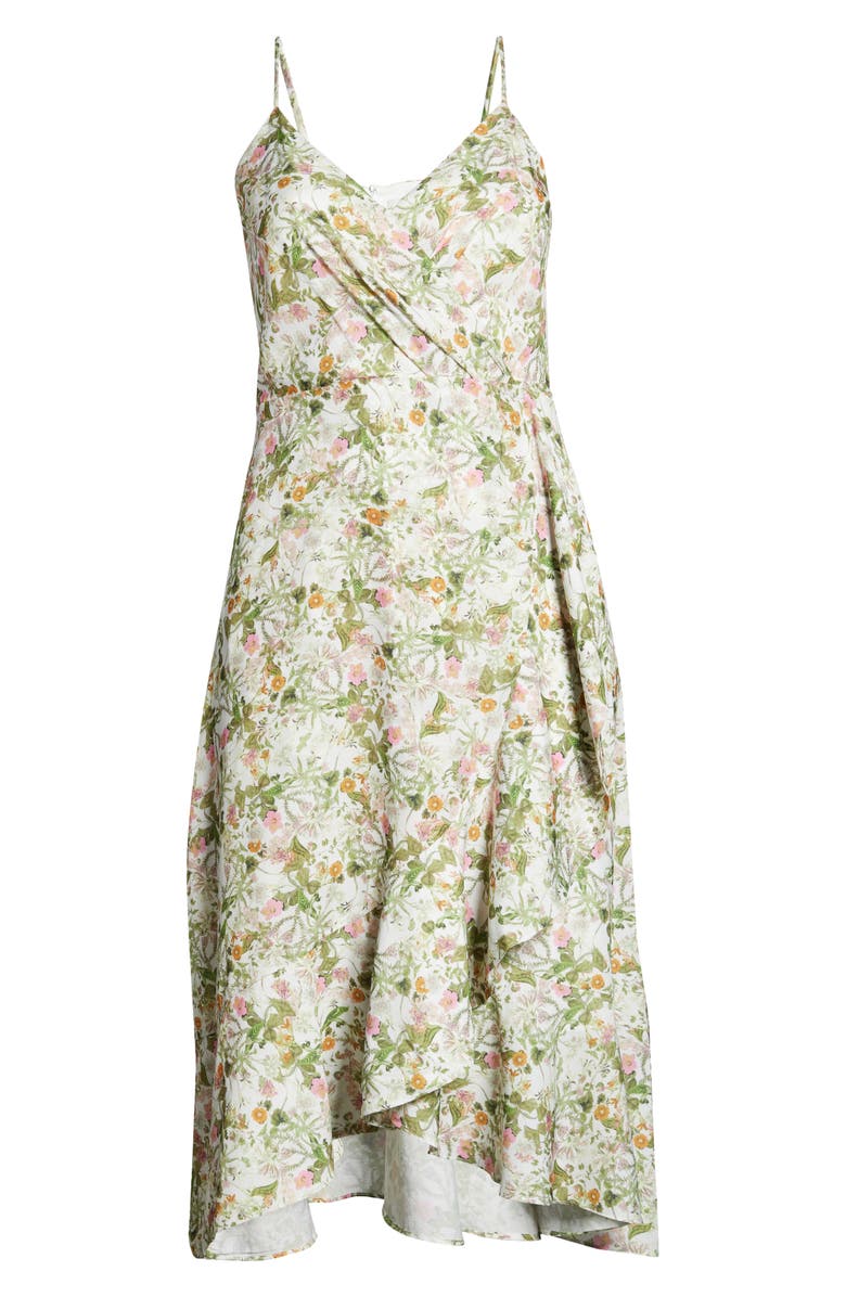 Chelsea28 Floral Faux Wrap Midi Dress, Alternate, color, 