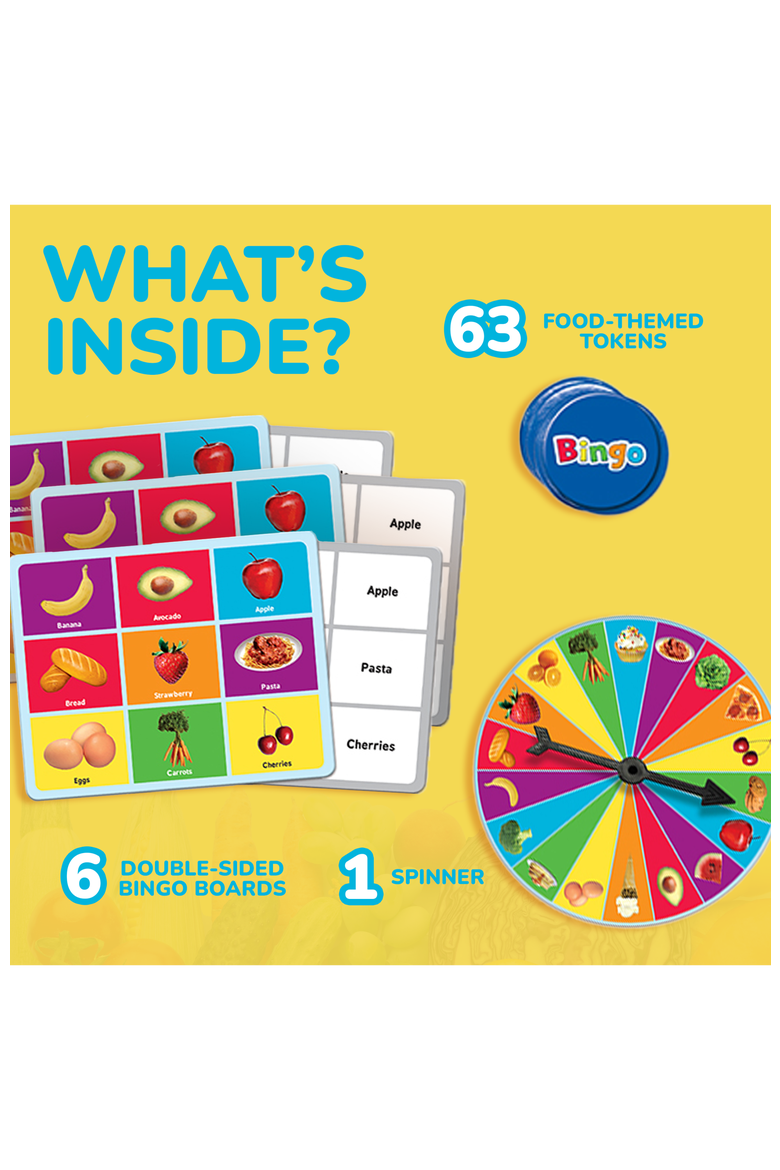 Food Bingo Game, Alternate, color, Multicolor
