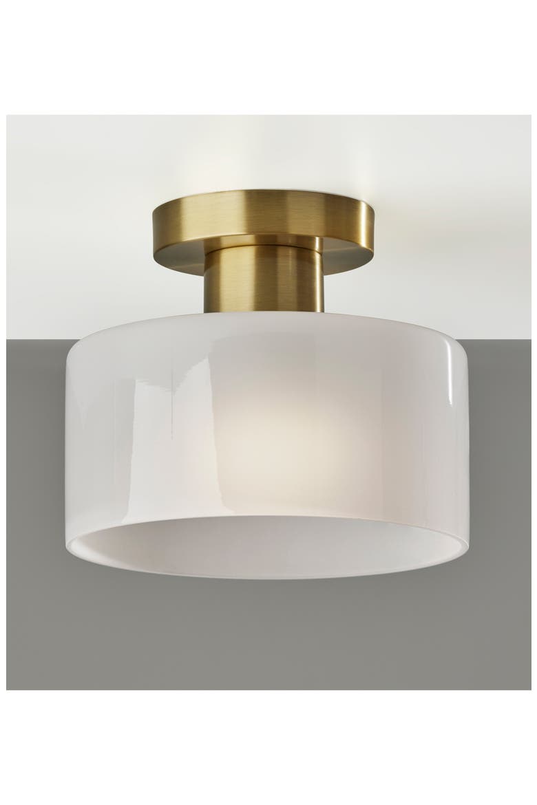 Rhodes Flush Mount, Alternate, color, ANTIQUE BRASS