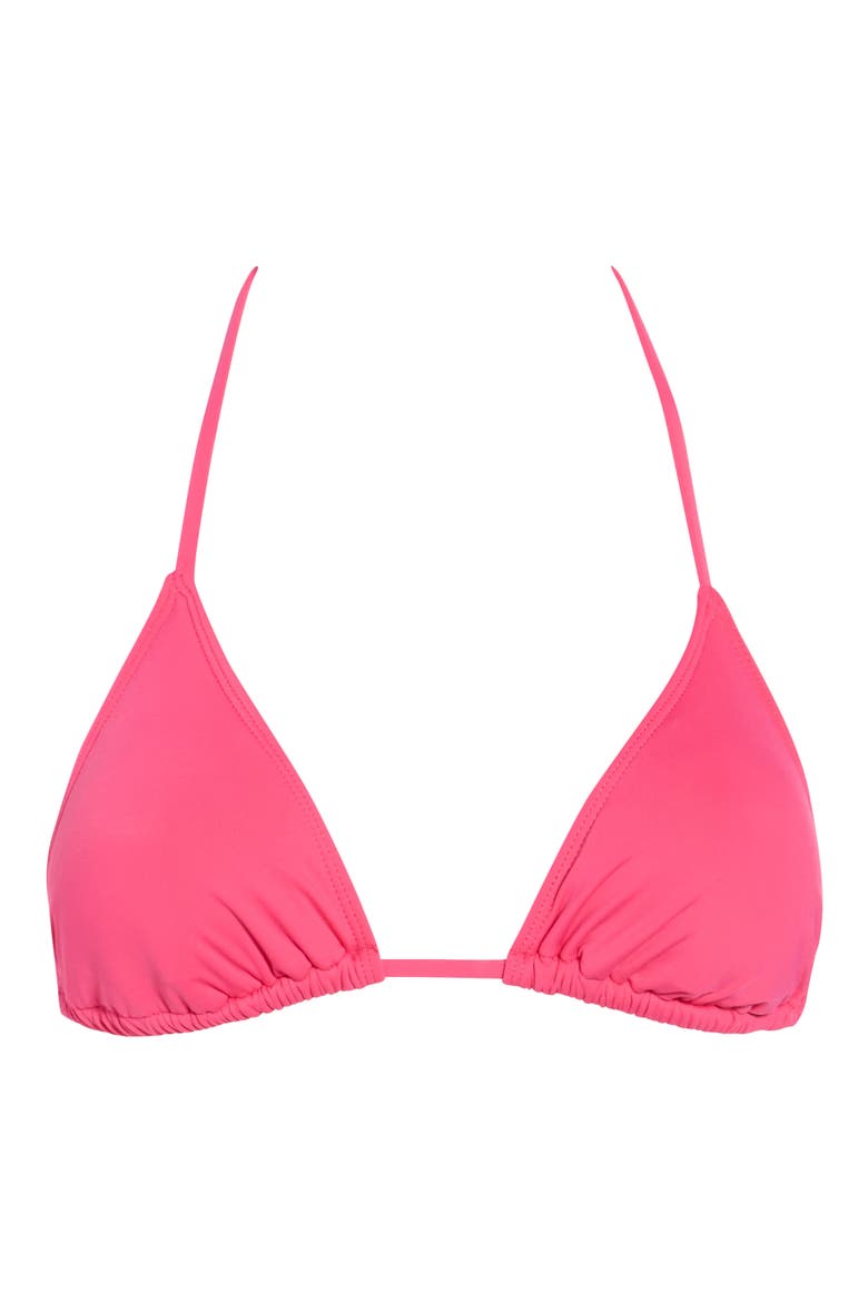 Classic Triangle Bikini Top, Alternate, color, PINK