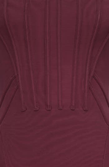 Lusilla Halter Powermesh Body-Con Cocktail Dress