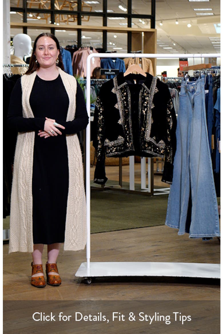 Maxxie Bead Detail Velvet Jacket video