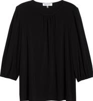 KASPER Lace Inset Sleeve Top