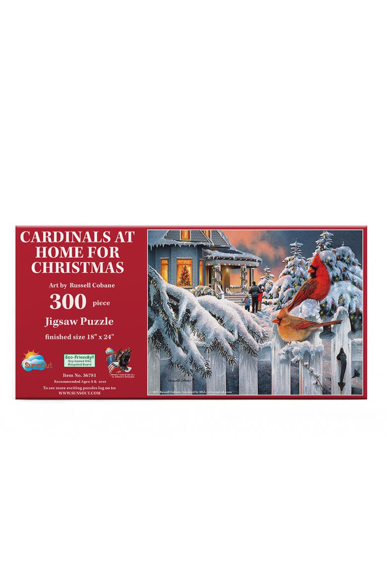 Cardinals at home for Christmas 300 piece Jigsaw Puzzle for Adults, Alternate, color, Multicolor