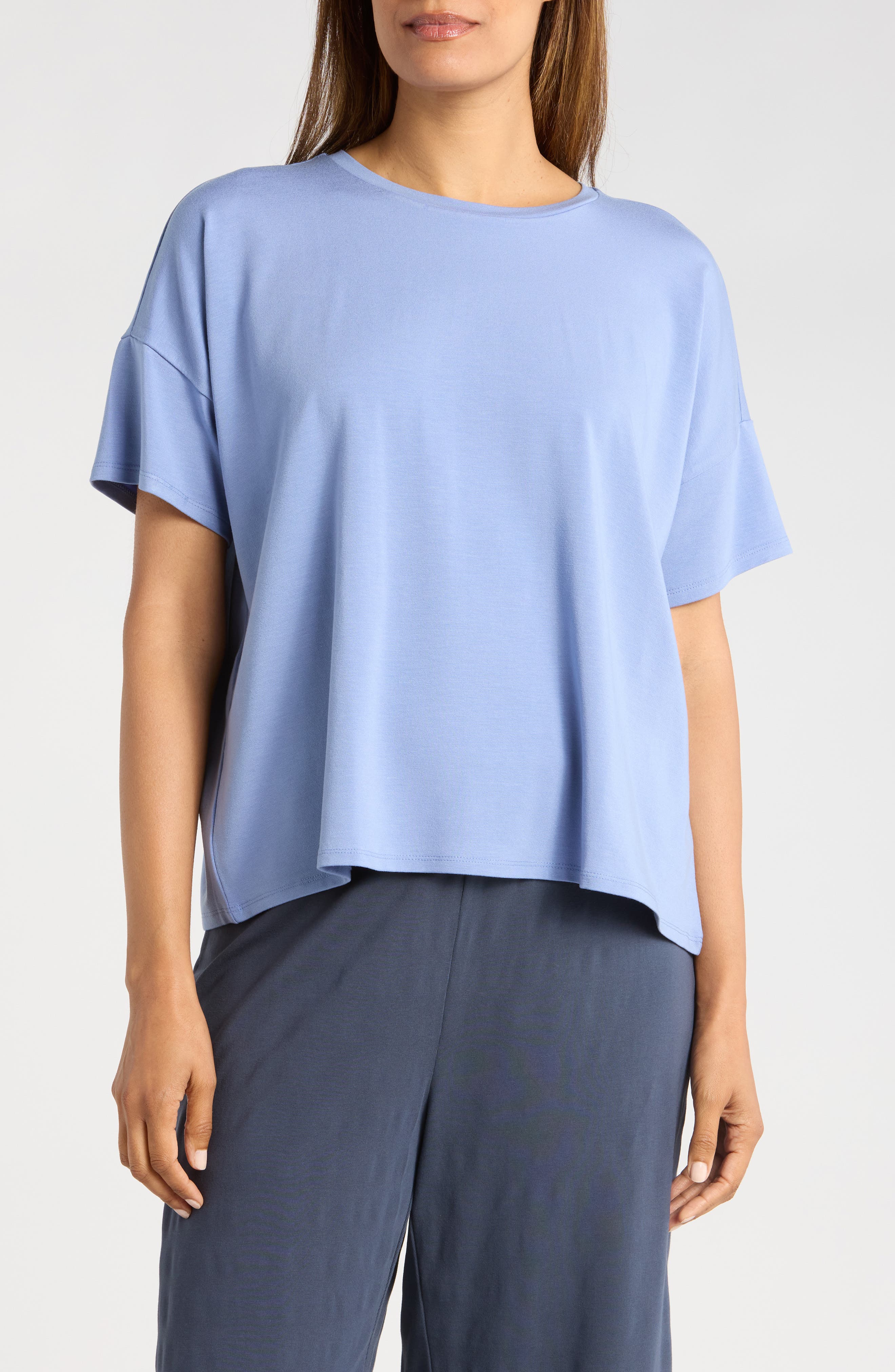 Eileen Fisher Bateau Neck Box Top