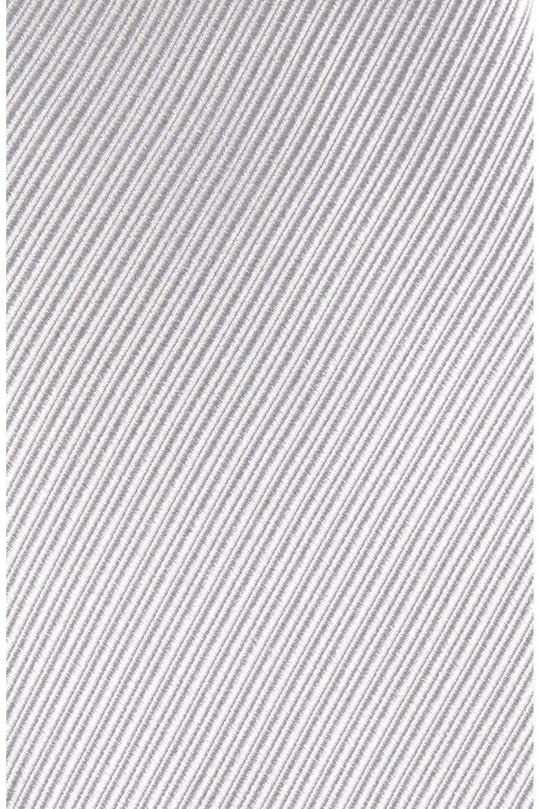 Stripe Silk Tie, Alternate, color, SILVER