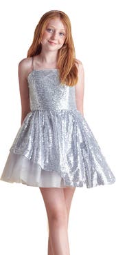 Un Deux Trois Sequin Peek-a-Boo-Dress