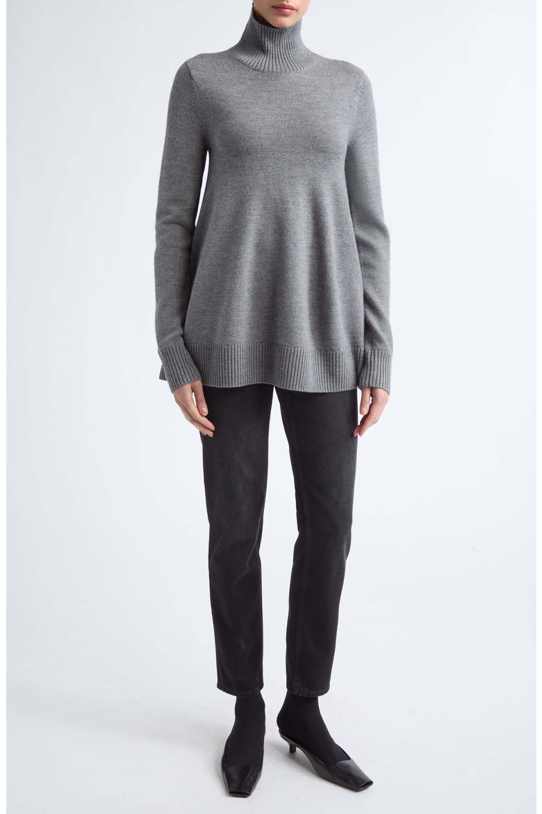 Wool Blend Turtleneck Sweater, Main, color, GREY MELANGE