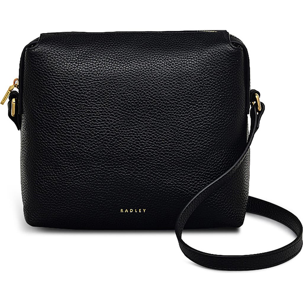 Radley Eastcastle Pebbled Leather Mini Crossbody Bag In Black