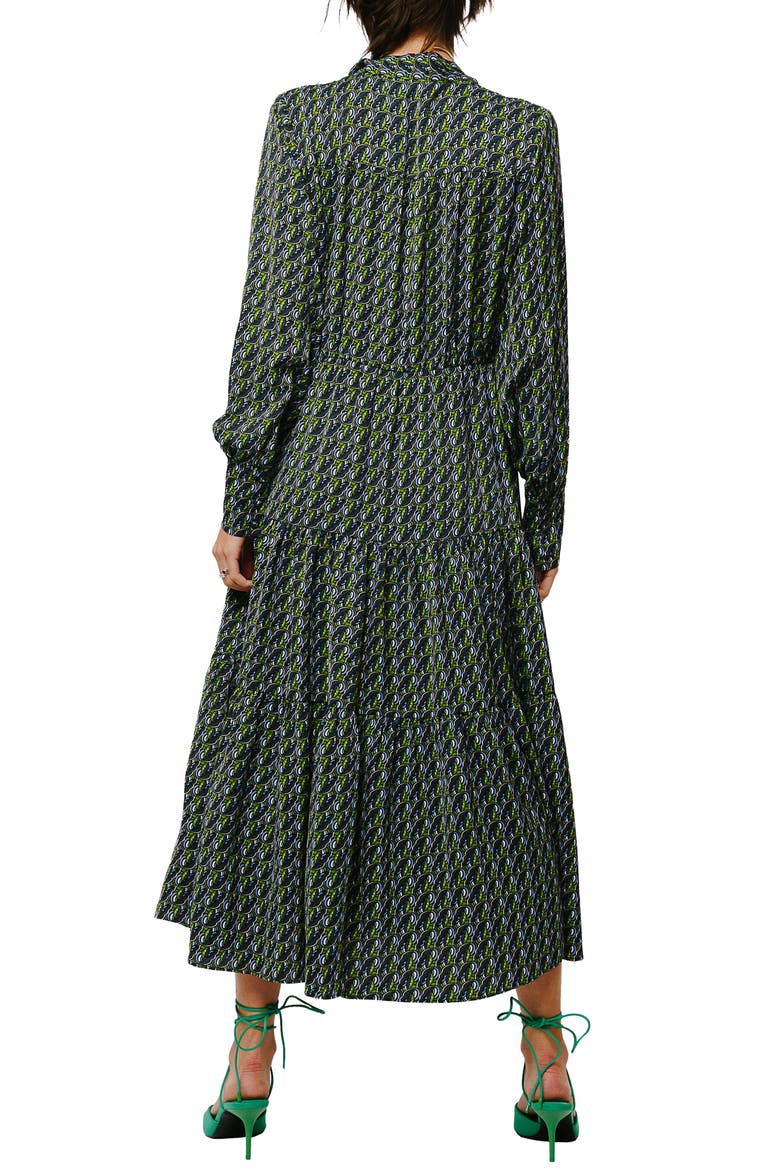 Zamara Long Sleeve Midi Dress, Alternate, color, BLACK MULTI