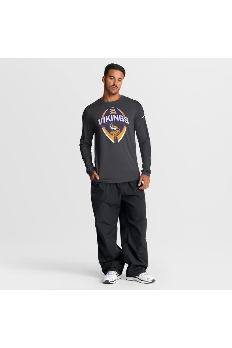 Men's Nike Anthracite Minnesota Vikings Primetime Legend Icon Performance Long Sleeve T-Shirt, Alternate, color, Anthracite