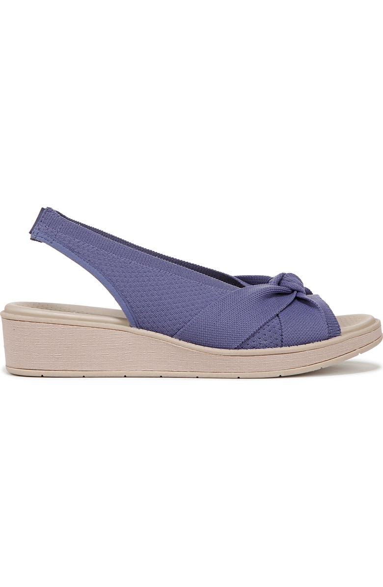 LifeStride Bell Slingback Wedge Sandal, Alternate, color, Blue Knit