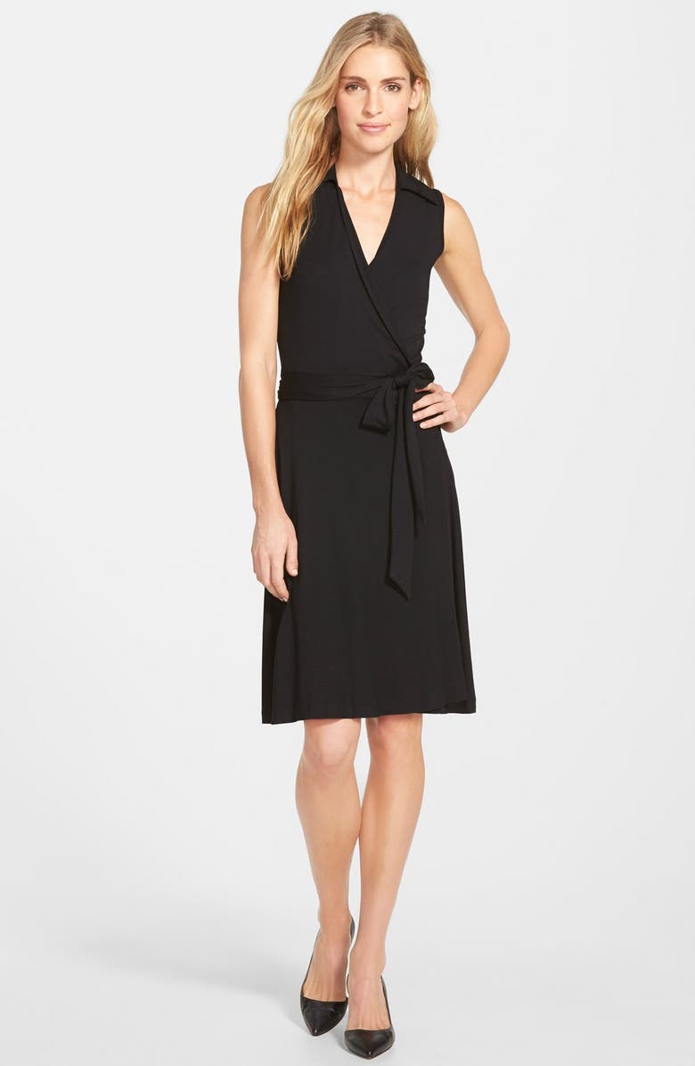 Vince Camuto Sleeveless Wrap Jersey Dress, Alternate, color, 