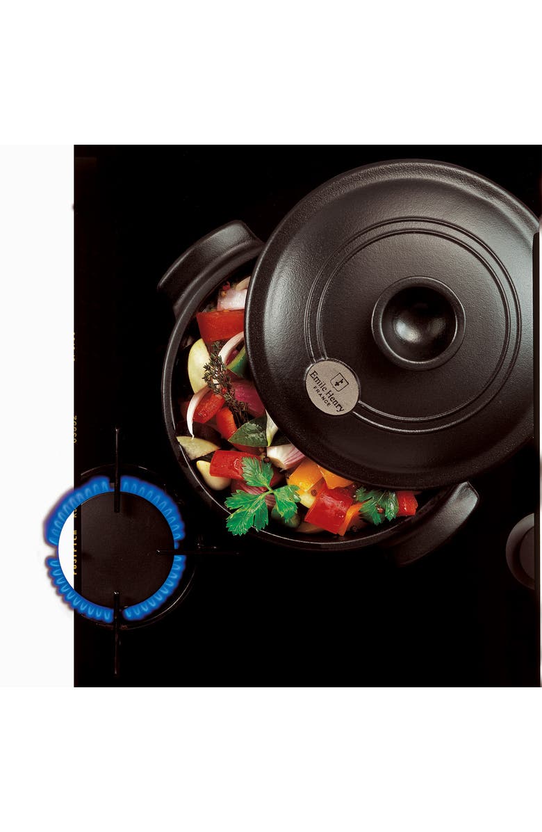 Emile Henry Flame Round Stewpot Dutch Oven, 2.6 Quart, Alternate, color, Charcoal