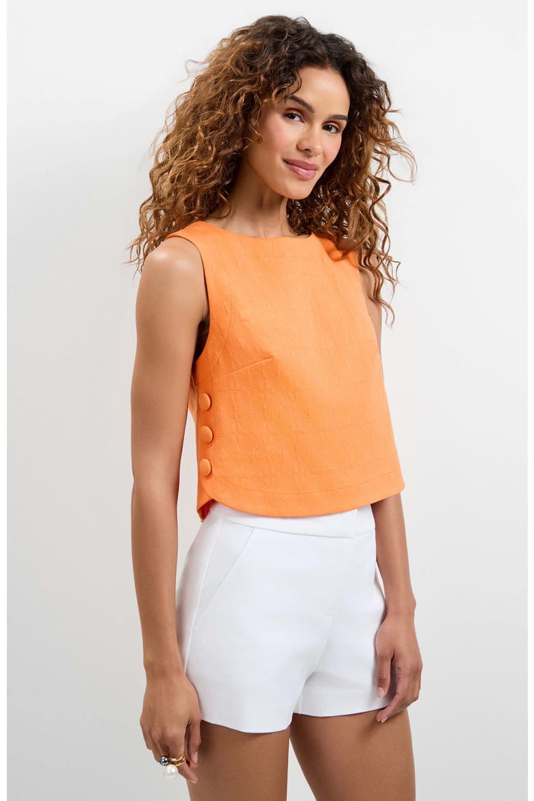 Siara Button Side Top, Alternate, color, Aulenti Orange