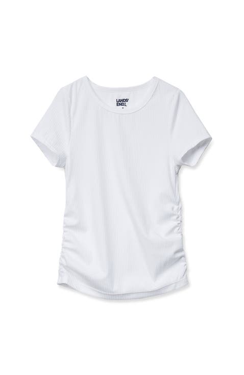 Girls Short Sleeve Active Ribbed Tee