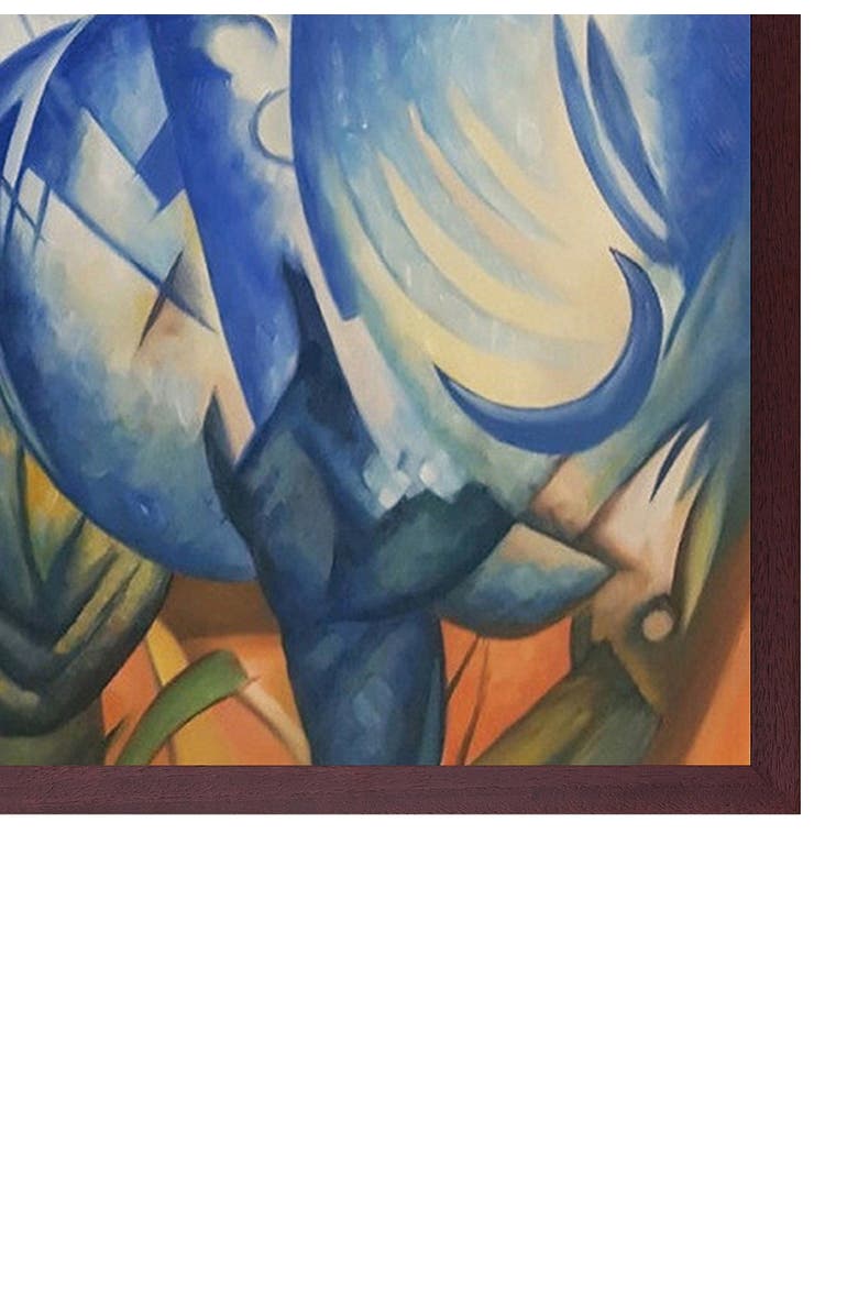 OVERSTOCK ART The Tower of Blue Horses - Framed Oil Reproduction of an Original Painting by Franz Marc, Alternate, color, 