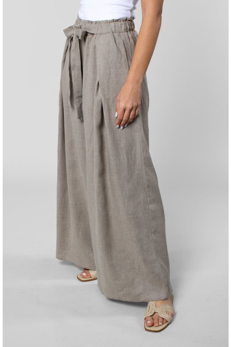 Linen Cabana Pant, Alternate, color, Cappuccino