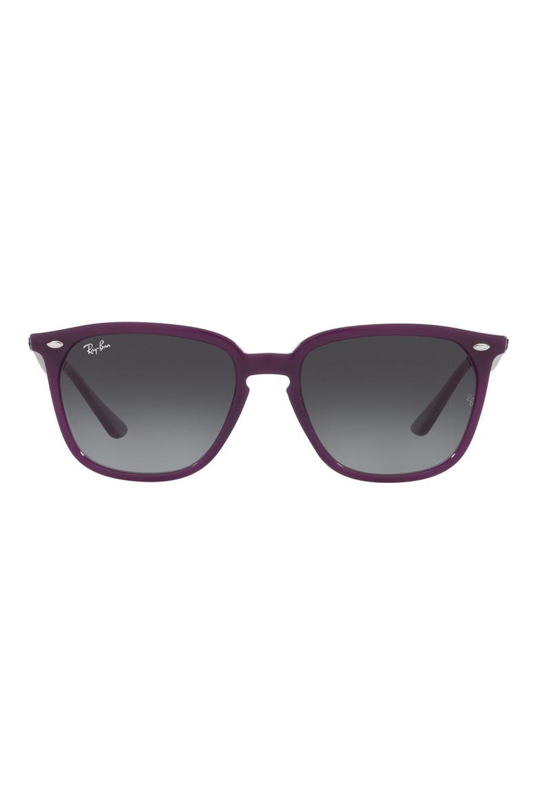 55mm Gradient Square Sunglasses, Main, color, OPAL VIOLET/ GRADIENT GREY