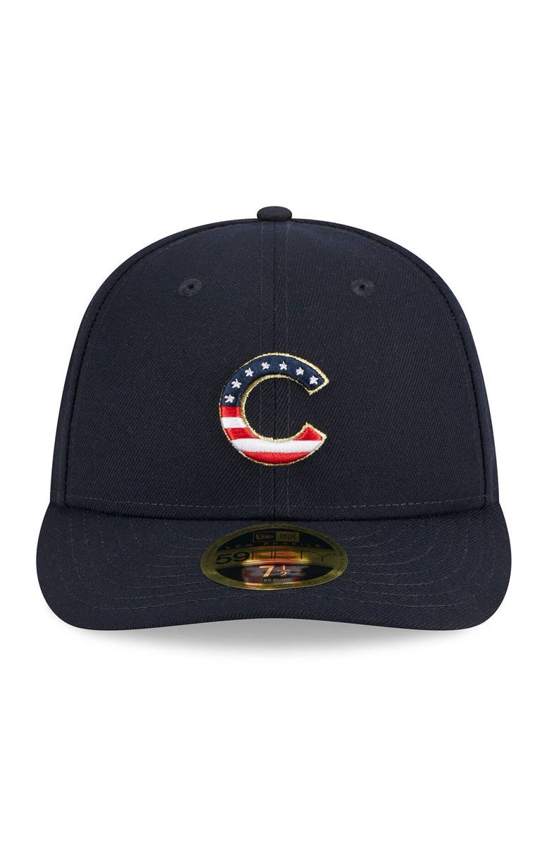 New Era Men's New Era  Navy Chicago Cubs 2023 Fourth of July Low Profile 59FIFTY Fitted Hat, Alternate, color, 
