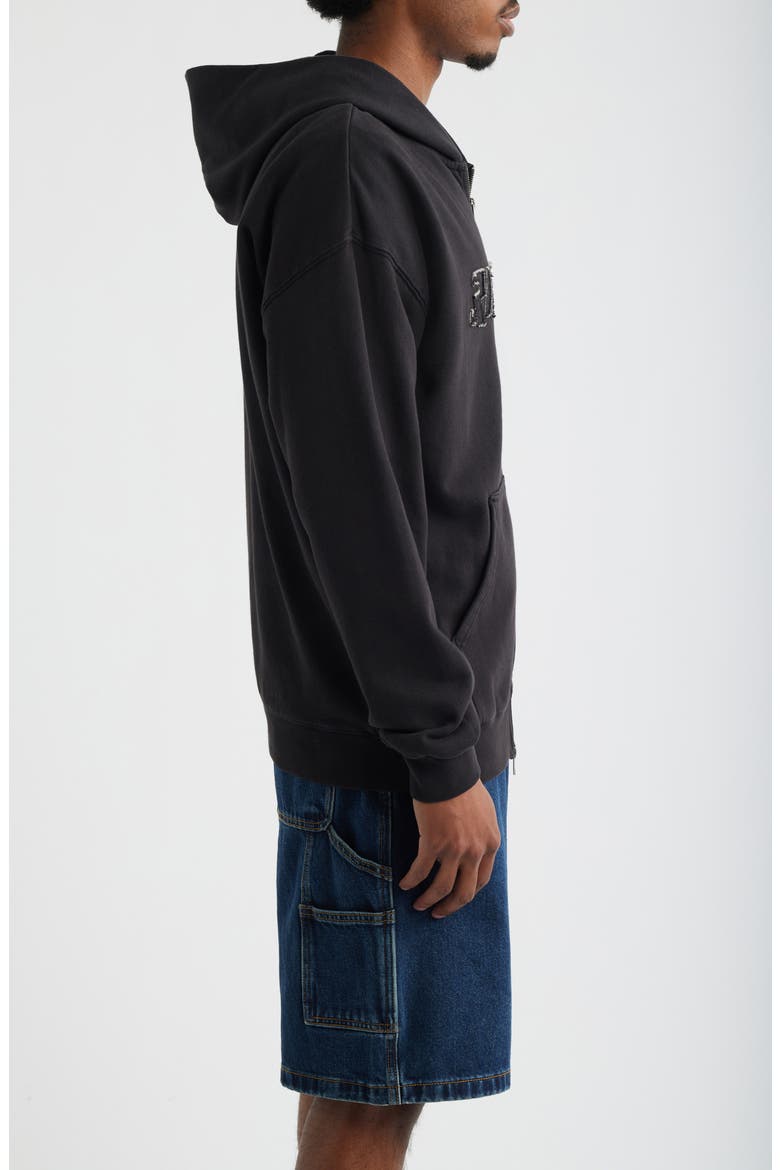 Liquid Trips Zip Hoodie, Alternate, color, WASHED BLACK