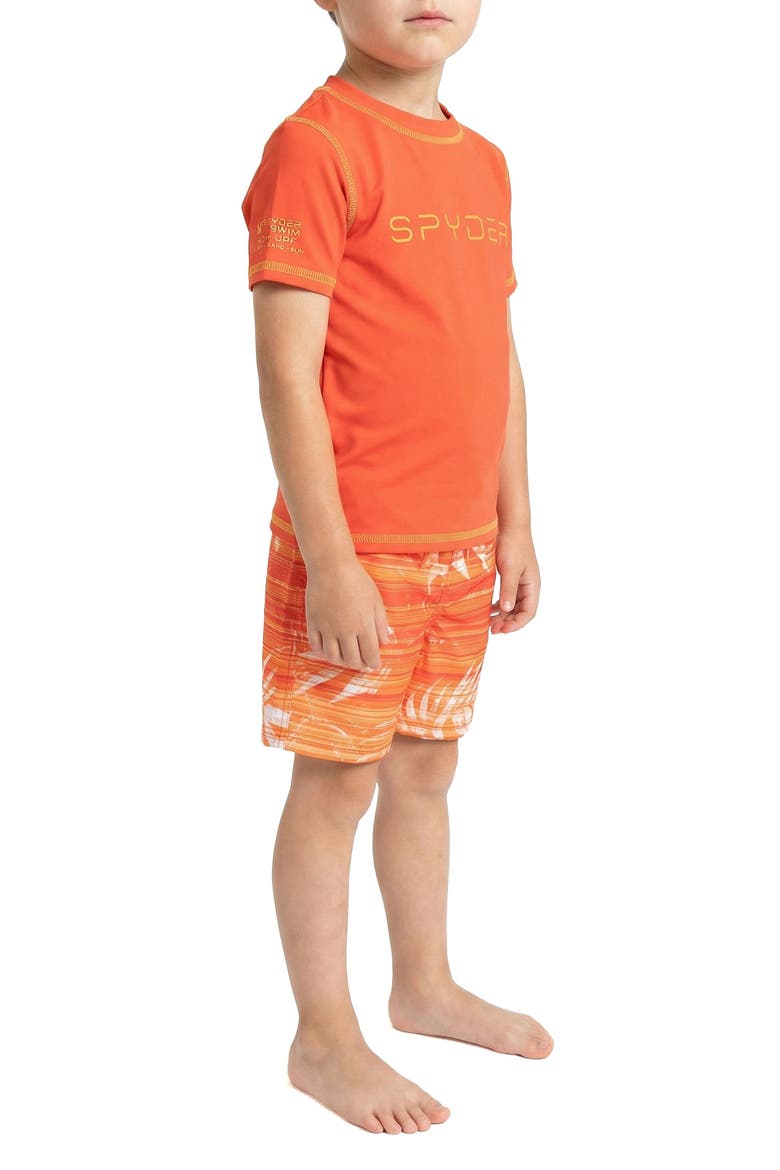 Kids' Rashguard Top & Swim Trunks Set, Alternate, color, TIGRE