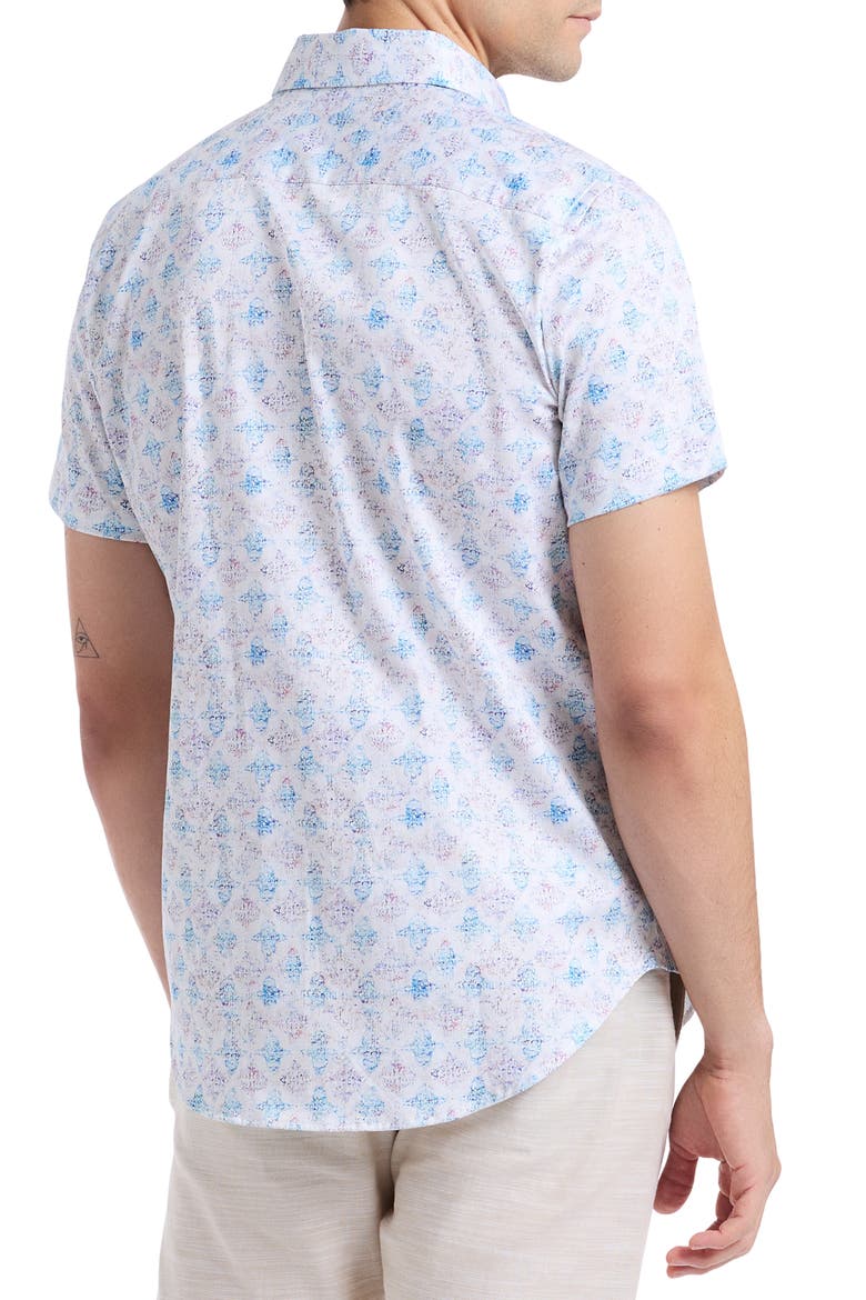 Greatorex Abstract Print Short Sleeve Button-Up Shirt, Alternate, color, MULTI