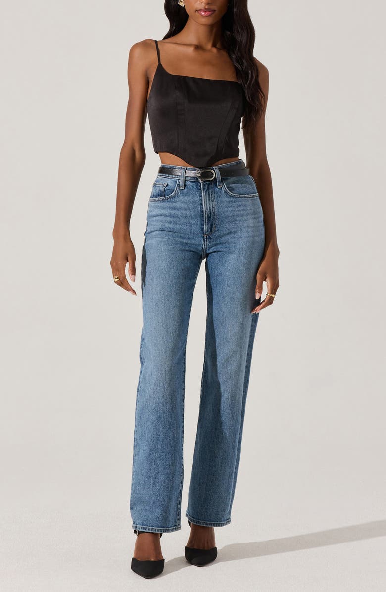 ASTR the Label Satin Corset Camisole, Alternate, color, Black