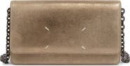 Maison Margiela Medium Metallic Leather Wallet On a Chain