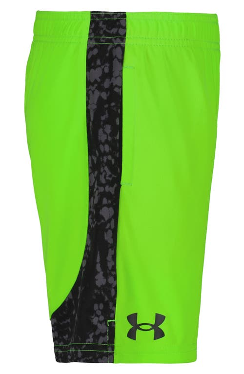 Under Armour Kids' Ua Tech™ Blocked Print Shorts In Hyper Green