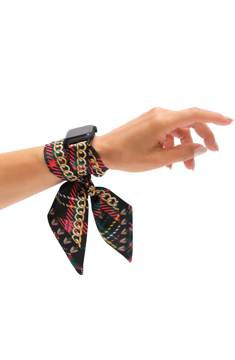 Wristpop Tartan Tai Apple Watch<sup>®</sup> Scarf Watchband, Alternate, color, 