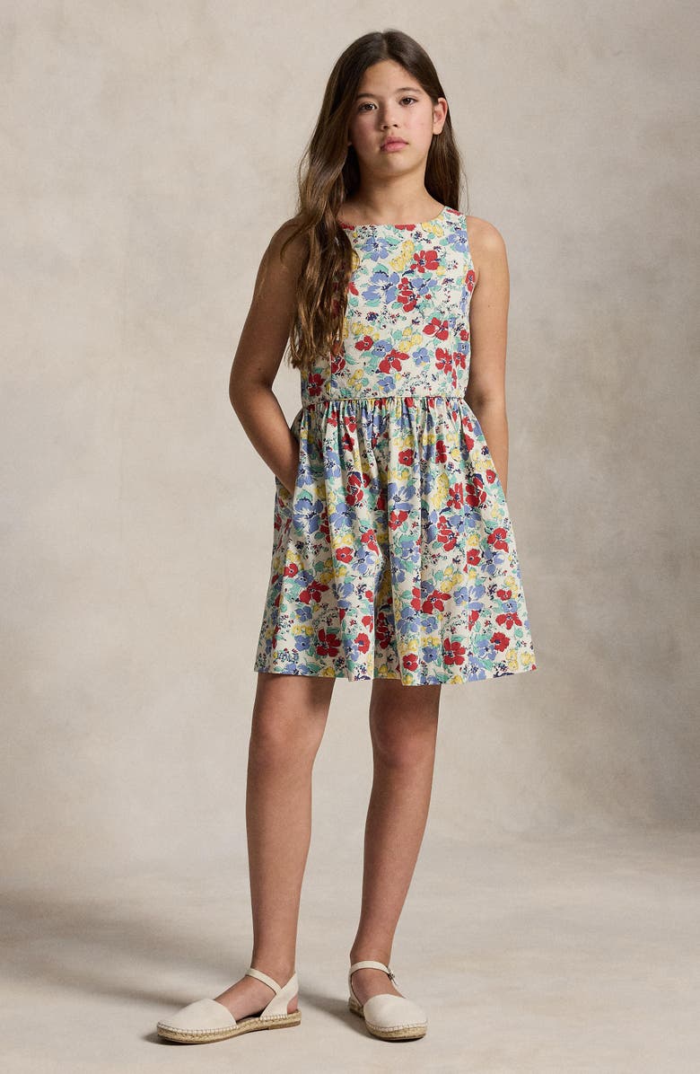 Polo Ralph Lauren Kids' Floral Cotton Dress, Alternate, color, Linnea Floral