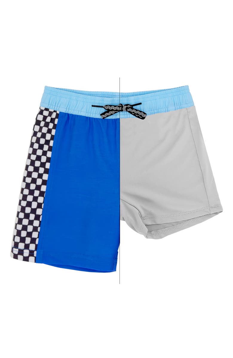 Feather 4 Arrow Kids' Check Mate Volley Swim Trunks, Alternate, color, 