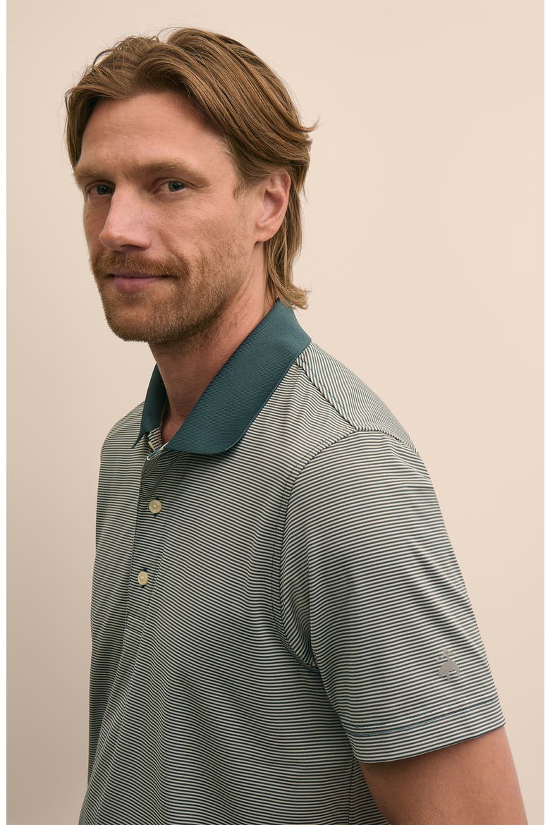 Micro Stripe Performance Polo, Alternate, color, GRAY/ GREEN