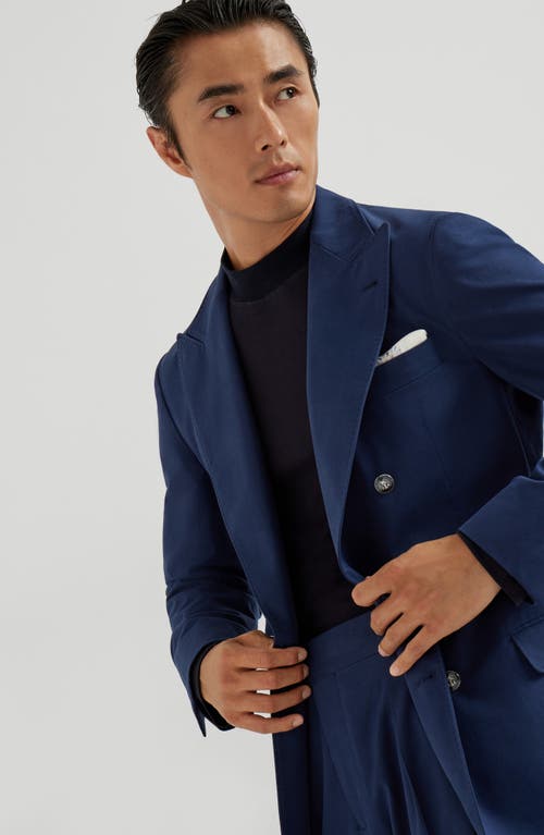 Brunello Cucinelli Double-breasted Blazer In Blue