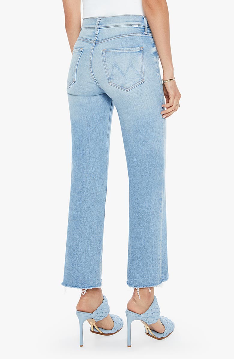 MOTHER The Kick It High Waist Fray Hem Ankle Straight Leg Jeans, Alternate, color, Can You Dig It