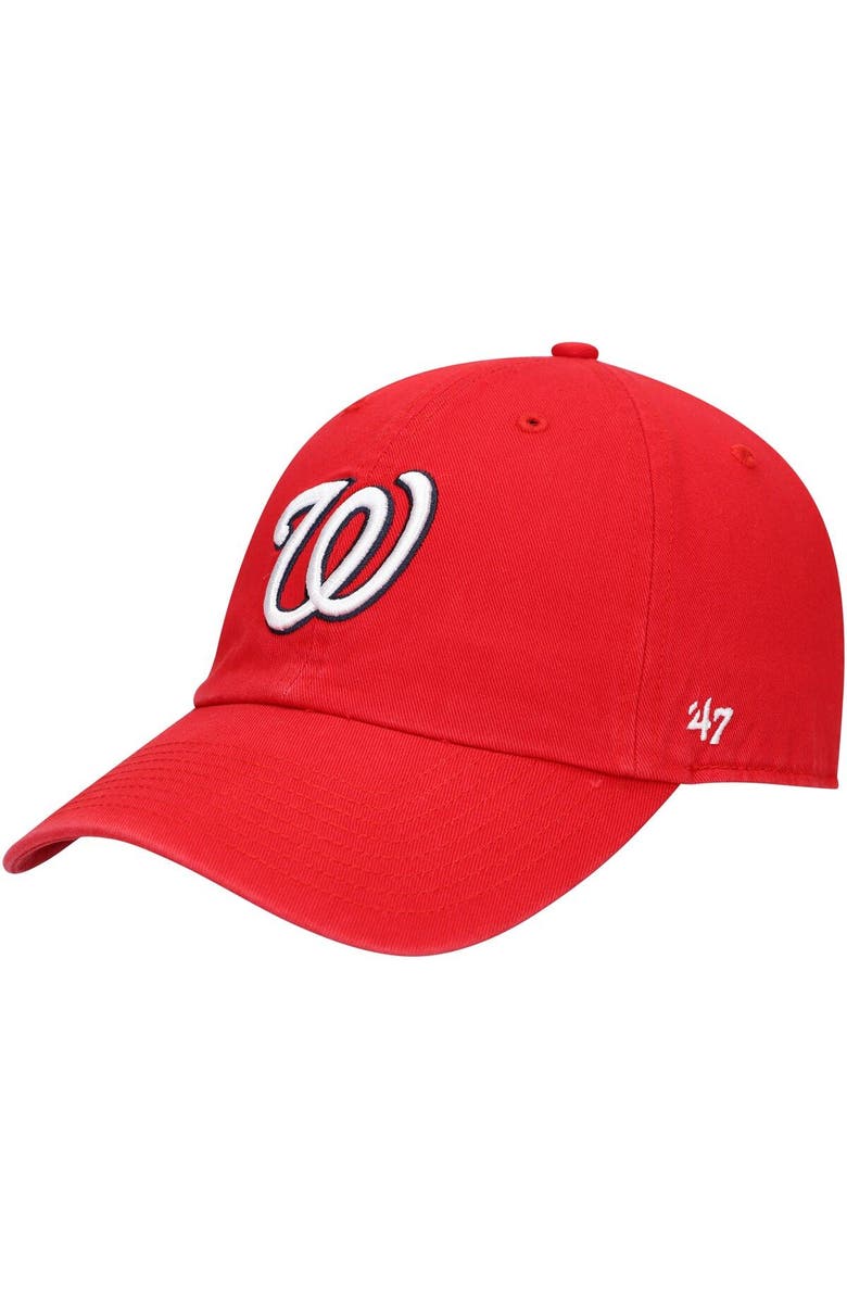 '47 Men's '47 Red Washington Nationals Heritage Clean Up Adjustable Hat, Main, color, Red
