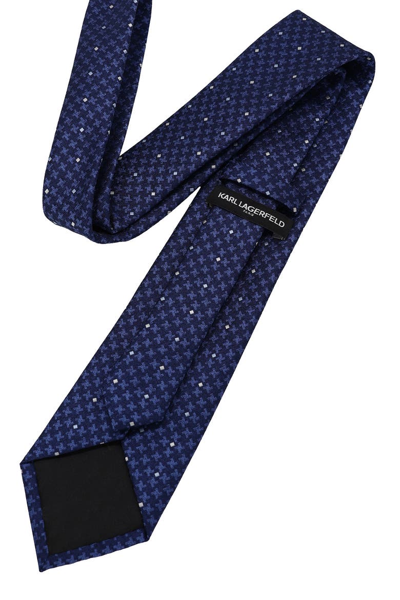 Dotted Houndstooth Tie, Alternate, color, NAVY/ BLUE
