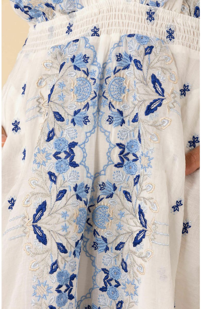 Hale Bob Elianna Embroidered Organza Maxi Dress, Alternate, color, 