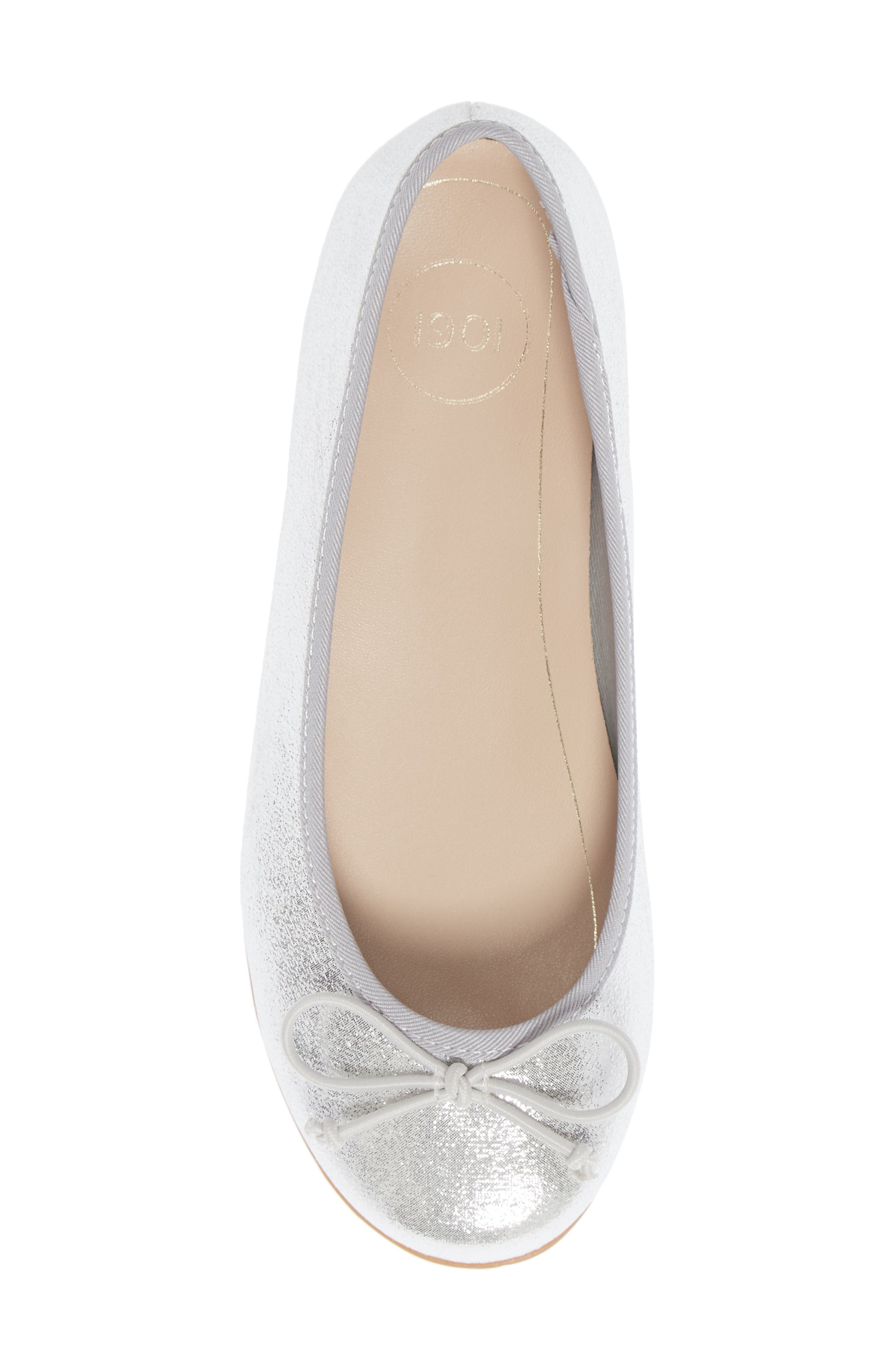 Ballet Flat, Alternate, color, SILVER FABRIC
