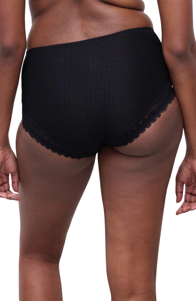 Chantelle Lingerie Sublime High Waist Support Briefs, Alternate, color, Black