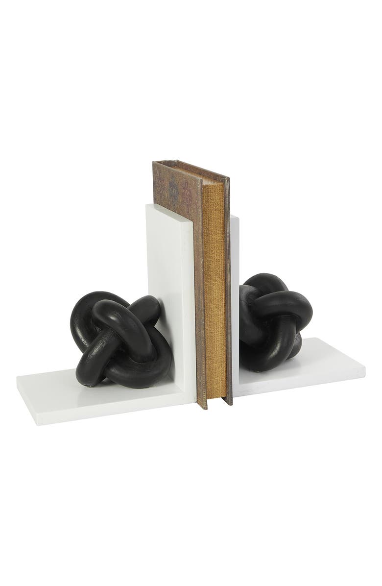 UMA Contemporary Set of 2 Bookends, Alternate, color, Black