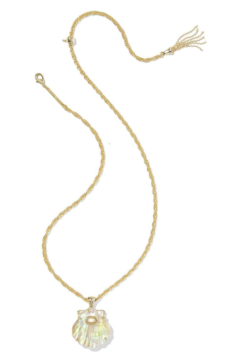 Lucia Short Shell Pendant Necklace, Alternate, color, GOLD IRIDESCENT ABALONE