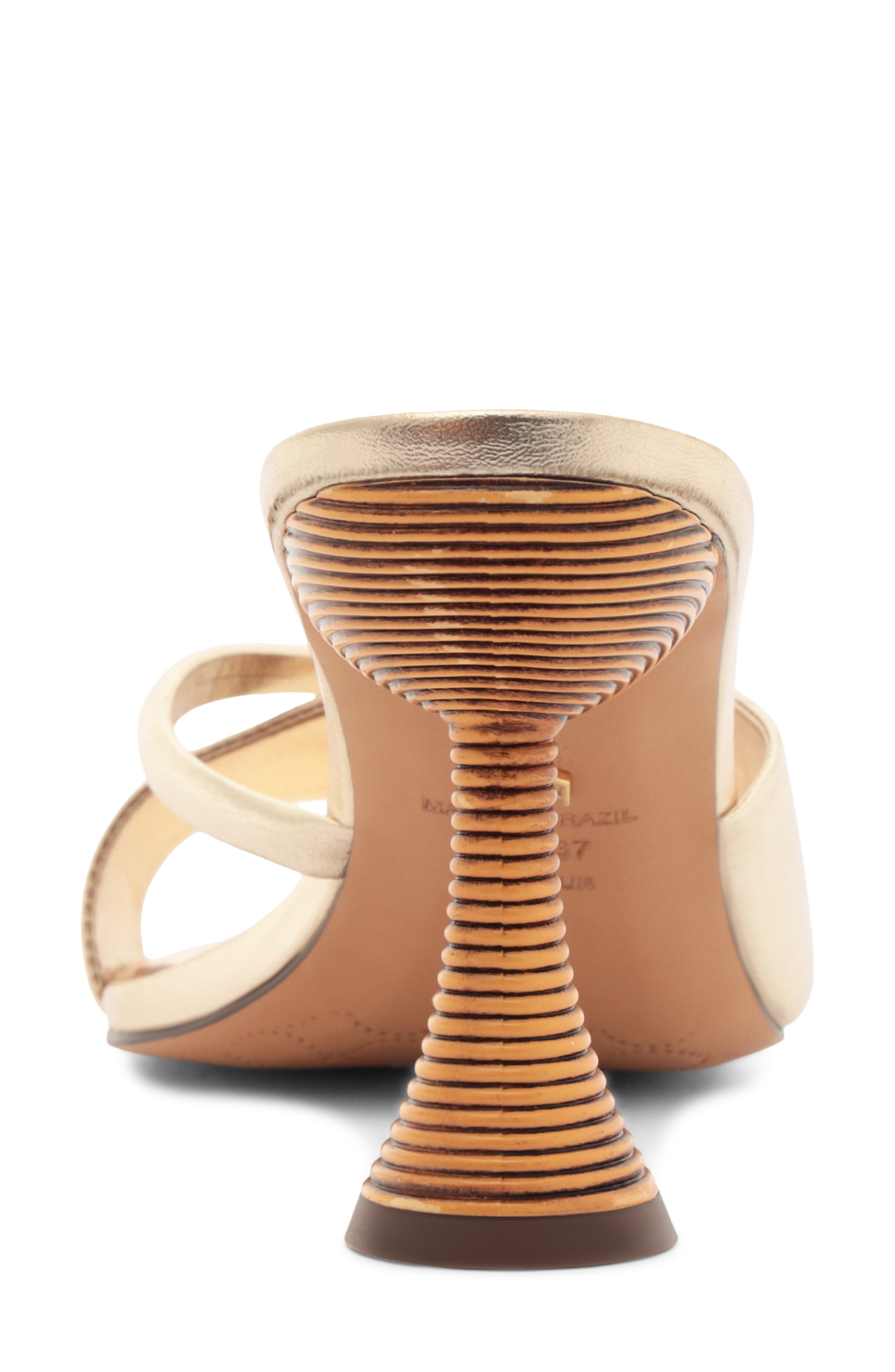 Arezzo Luca High Pointed Toe Slide Sandal, Alternate, color, Platino