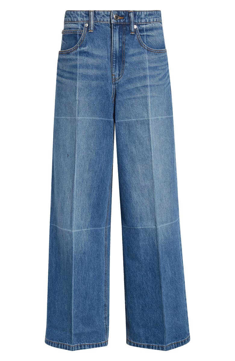 Alexander Wang Faded Lines Straight Leg Jeans, Alternate, color, Vintage Marbled Blue
