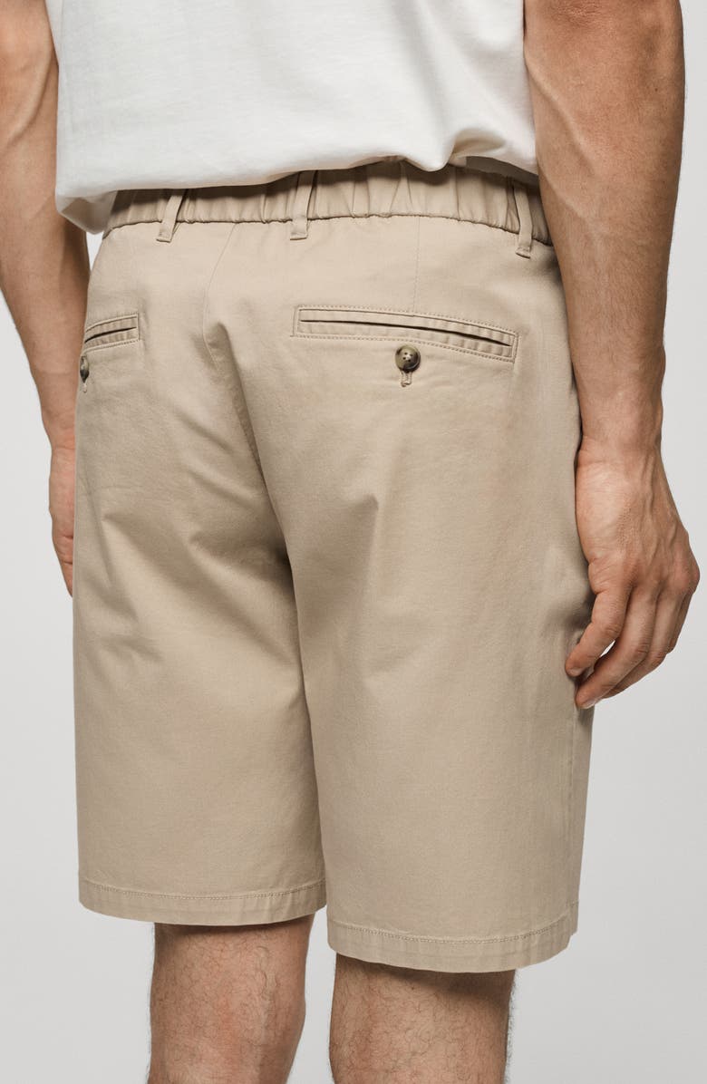 MANGO Slim Fit Stretch Cotton Bermuda Chino Shorts, Alternate, color, 