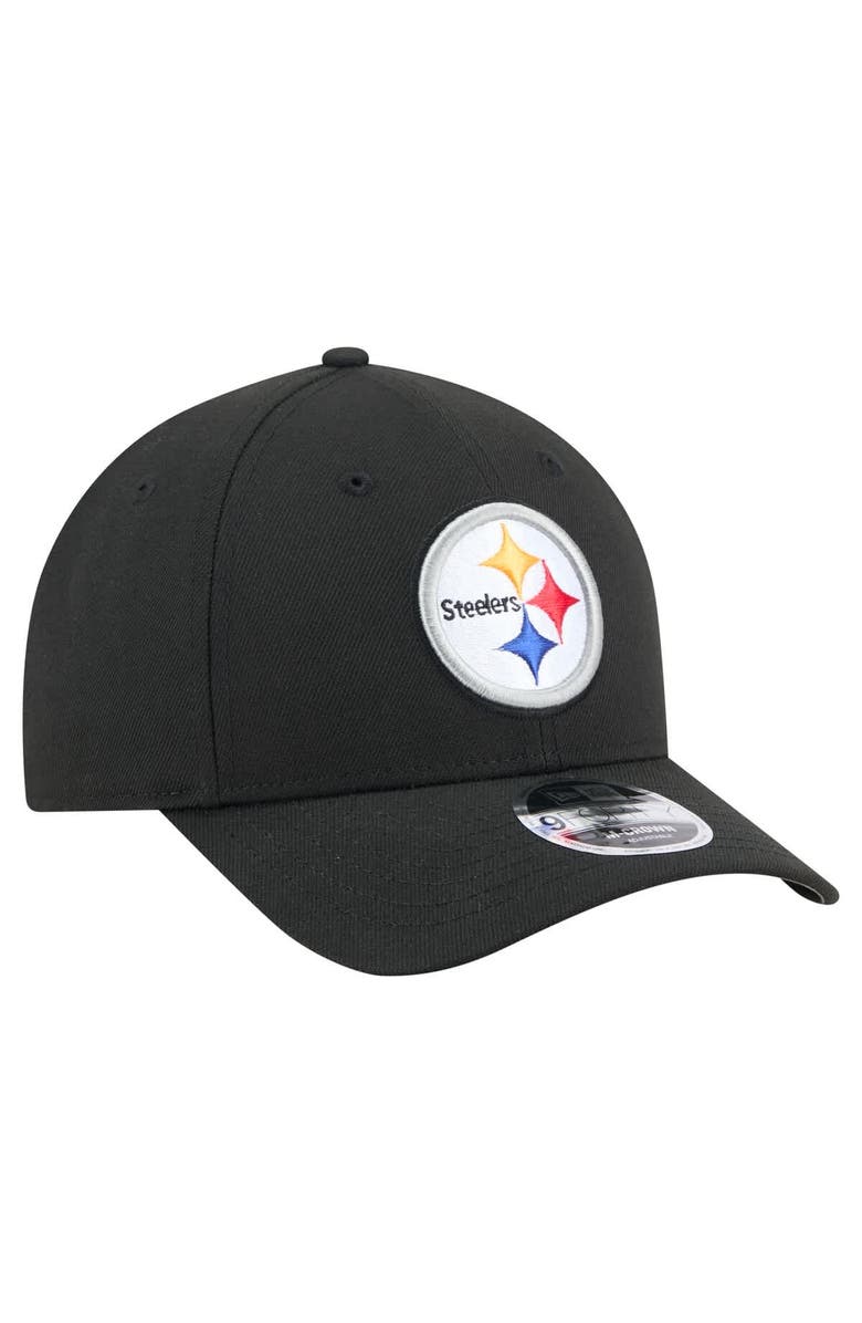 New Era Men's New Era  Black Pittsburgh Steelers Team Collection 9FORTY M-Crown Adjustable Hat, Alternate, color, Black