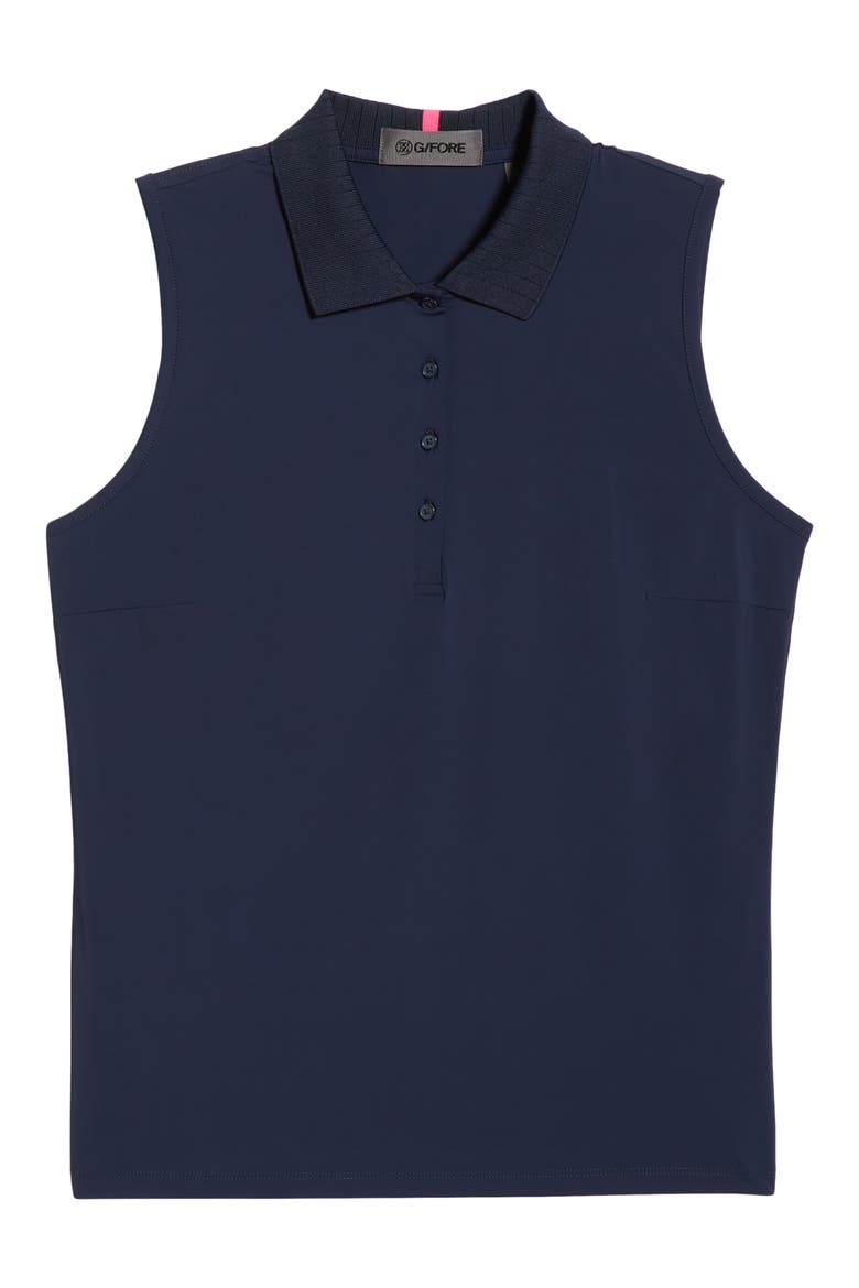 Sleeveless Stretch Golf Polo Top, Alternate, color, TWILIGHT