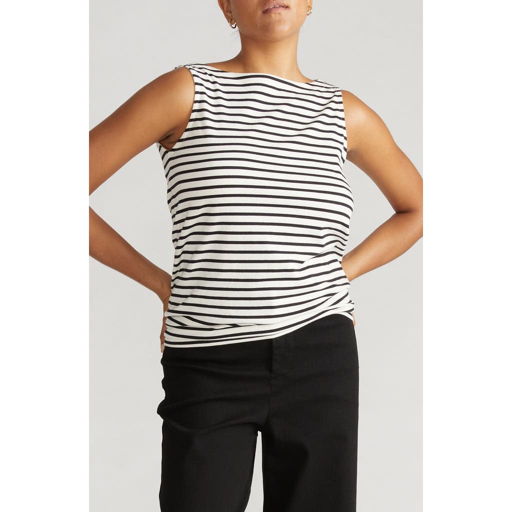 Universal Standard Noyack Breton Stripe Tank In Brown