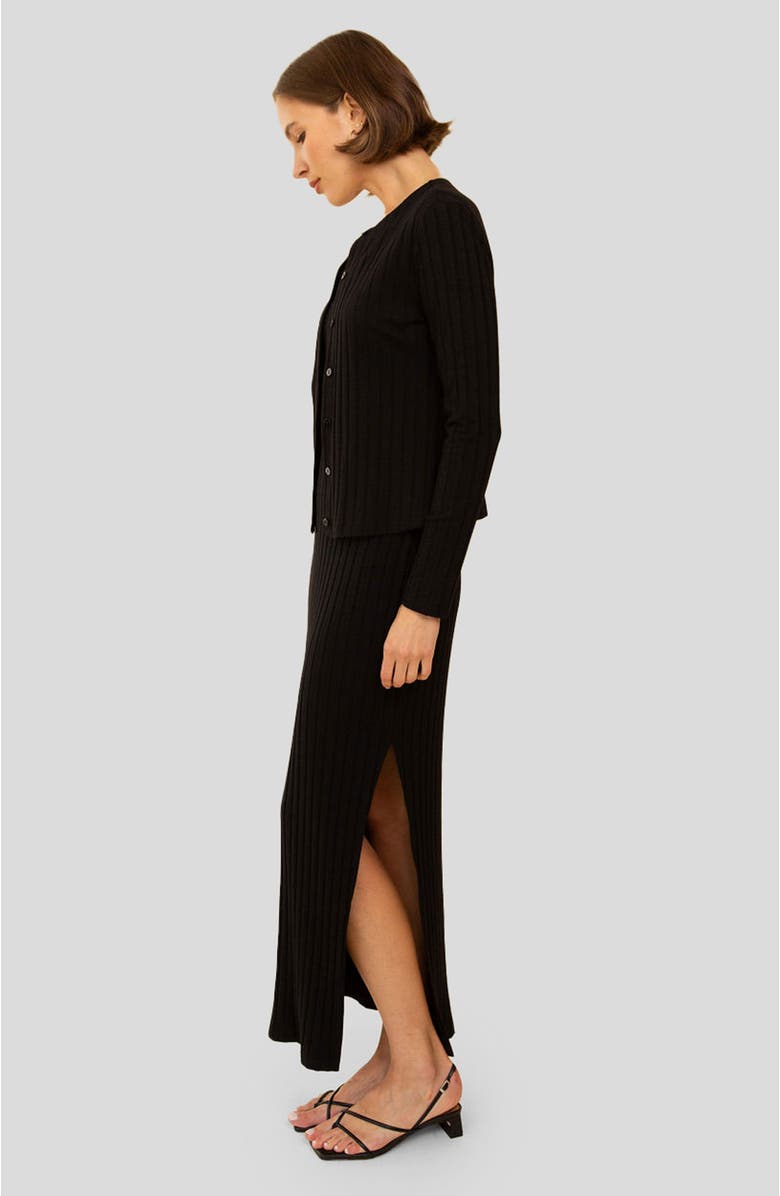 Whimsy + Row Coco Cardigan, Alternate, color, Black